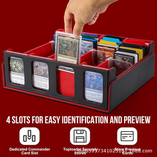 Card Storage Box For Trading Card Supporters 3000 MTG Deck Box With 24 Colored Divider Labels