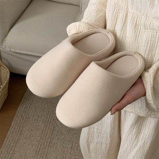 Four Seasons Universal Men's and Women's Student Floor Shoes Soft-soled Household Simple Japanese-style Quiet Home Couple's Cotton and Linen Slippers