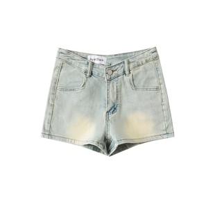 High Street Spice Girls эластичные и обтягывающие сексуальные бедра джинсовые шорты ранней весной новая стирка с прямыми ножками широкие шорты для женщин
