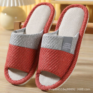Linen Slippers Wholesale Deodorant Non-slip Indoor Cotton Linen Slippers Women's Summer Breathable Home Leisure Sandals Free Shipping