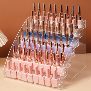 Cosmetic Shelf Desktop Storage Box Nail Polish Eye Shadow Plate Makeup Dressing Table Shelf Acrylic Display Cabinet