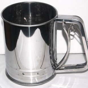 Medium Three-layer Mesh Cup Stainless Steel Flour Manual Cup Sifter Cup Flour Sieve Pot 170g