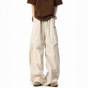 Quick-Drying Wide-Leg Tooling Pants for Men and Women Summer Thin American Style Trendy Brand Outdoor Mountaineering Parachute Pants Loose Pants
