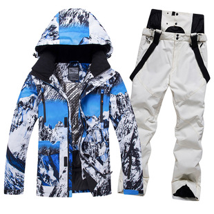 New Outdoor Warm Breathable Windproof Waterproof Thickened Ski Suit suit Single and Double Board Ski Clothes for Men and Women