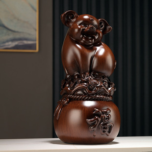 Золотая свинья негабаритная Копилка палисандр Lucky Piggy Bank Бытовая Копилка креативное украшение зодиака Новый китайский стиль