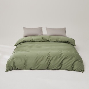 One-piece quilt cover 100S Xinjiang long-staple cotton quilt cover cotton solid color student dormitory single quilt cover three-piece set