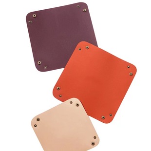 Nordic ins leather storage box desktop storage tray pu leather jewelry cosmetic key storage box manufacturers