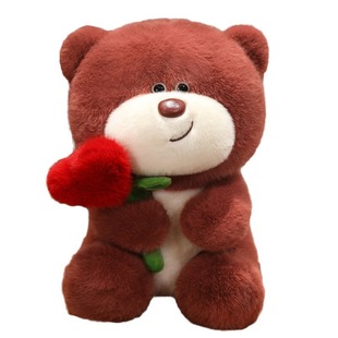 New Chocolate Bear Large Doll Children's Plush Toy for Girlfriend Cute Doll
