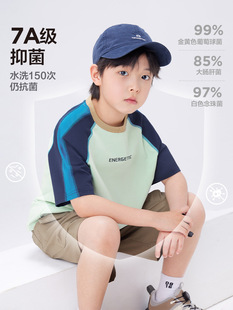 Zuoxi Children's Wear Boy's T-Shirt Summer Cool Short-sleeved Children's Summer 2025 New Style Top Boy's Western Style Half-sleeved