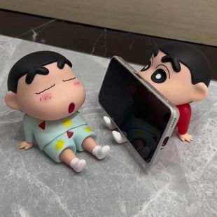 Трансграничный Crayon Shinchan мобильный телефон держатель аниме ленивый мобильный телефон держатель ручной работы на рабочем столе модель куклы подарок