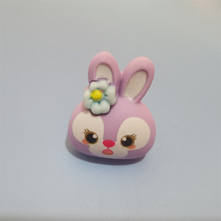 New Cartoon Biscuit Macron Love Rabbit Children's Decorative Buckle Shoe Buckle Shoe Flower Detachable Shoe Accessories
