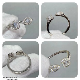 High Edition V Gold Macy's Candy Crystal Ring Seiko 18K Rose Gold Luxury Wind Drop Ring Factory Outlet