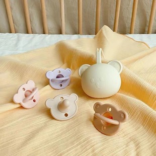 Южная Корея детская соска коробка детская коляска талреп Мама сумка маленький кулон медведь силиконовый ящик для хранения соски
