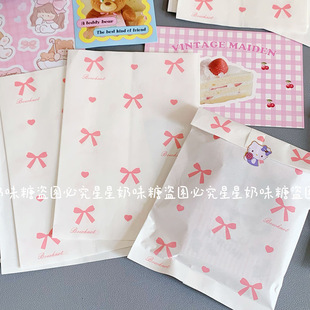 Ins wind bow love paper bag small card hand account material card packaging gift bag high color value packaging bag