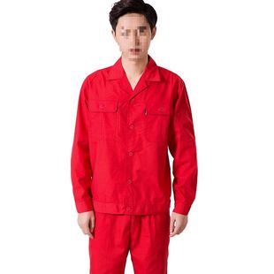 Summer thin long-sleeved welder overalls suit men's and women's labor protection overalls dirty-resistant factory clothing tooling suit builders