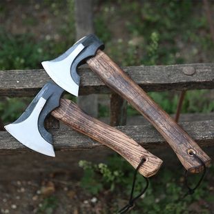 Outdoor Long Handle Axe Hand Axe Chopping Wood Chopping Bone Cutting Tree Forging Carpentry Mountain Axe Nieman Camping Hand Axe Aircraft Tomahawk