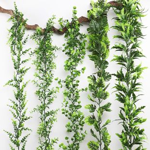 Imitation Rattan Grape Leaf Vine Decoration Green Leaf Vine Amazon Home Indoor Wedding Decoration Green Plant