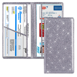 New color car insurance policy protective case car registration certificate insurance policy leather case PU leather card case wallet