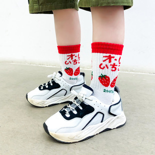 {Off-season clearance no refund no exchange} children's spring and autumn socks sports socks fashion letter socks boys and girls mid-calf length socks