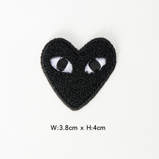 Towel Embroidered Cloth Sticker Red Love-Shaped Eyes DIYT T-Shirt Hole Decoration Patch High-end All-match Hand-stitched
