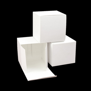 in stock cross-border small white box wholesale thick folding white cardboard box printing logo color box packaging box small batch