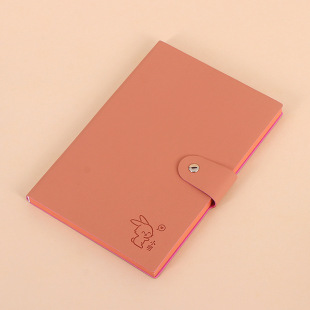 2023 New buckle notebook a5 PU business notepad simple multi-color student diary printable logo