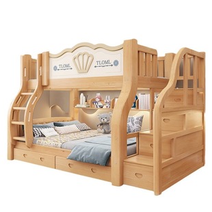Xizhi solid wood bunk bed adult two-layer bed bunk bed children's high and low bed bunk bed mother and child bed