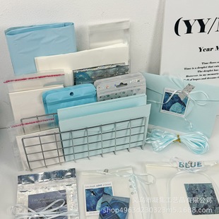 Blue Packing Protection Storage suit Millet Animation Laser Ticket Four-Palace Protective Bag High Transparent Self-Adhesive Bag