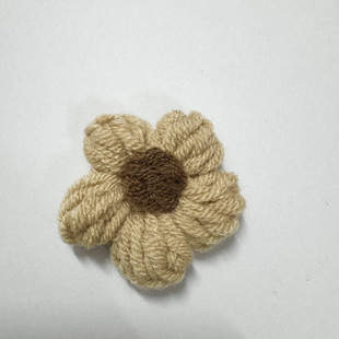 diy handmade wool flower hand-woven flower hand-crocheted milk cotton wool puff flower clothing accessories accessories