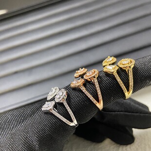 Keya Van Gogh Version Explosive Ice Sugar Drop Ring Women's Fashion Personalized Index Finger Light Luxury Niche Design Sense Direct Selling