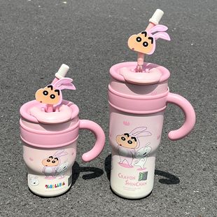 Crayon Shin-chan Теплоизоляционный стакан большой емкости соломки
