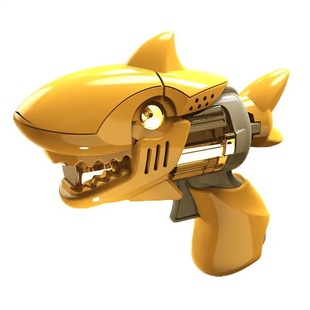 Cartoon dinosaur shark sound and light gun electric pistol light music mini eight-tone gun dragon toy K01 generation hair