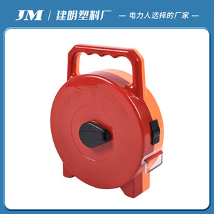 Round portable box type power safety warning belt warning line 30 m 50 m telescopic isolation belt road construction isolation