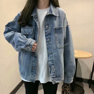 ins Super Hot Net Celebrity Denim Jacket Women's Spring 2023 New Korean Style Loose Jacket with Retro Top