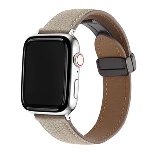 Litchi Grain в ассортименте Двусторонняя телячья кожа для Apple AppleiWatch на магнитной застежке Ремешок для умных часов