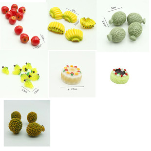 Dollhouse miniatures diy кукла игрушка модель имитация глиняной мини-пищевого торта с фруктами