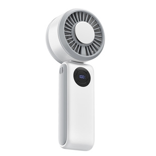 2025 new ice high-speed fan semiconductor refrigeration handheld fan portable neck digital display folding fan