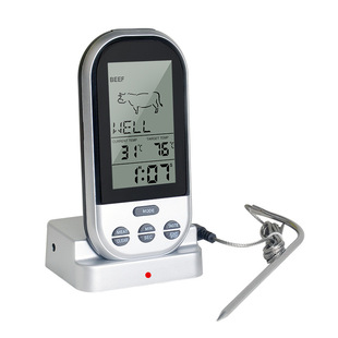 Kitchen Food Thermometer Wireless Barbecue Thermometer with Temperature Alarm Electronic BBQ Thermometer with Backlight