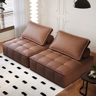 Light Luxury Washable Technology Cloth Tofu Block Lazy Sofa Small Apartment Square Living Room Leisure Chair Bedroom Module Floor
