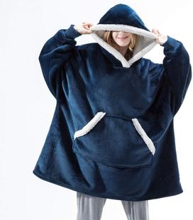 Pullover Fleece Pajamas Warm TV Blanket Outdoor Cold-proof Nightgown Couple Clothing Fleece Warm Clothes