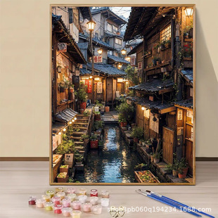 Cross-border DIY Digital Oil Painting Acrylic Fill Coloring Leisure Relaxation Frameless