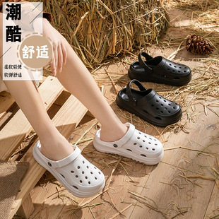 Non-slip Cave Shoes EVA Sandals 2024 New Deodorant Beach Height Increase Thick Sole Feeling Outwear Couple Slippers