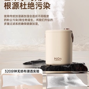 Humidifier double jet wireless home silent portable office desktop mini air purification