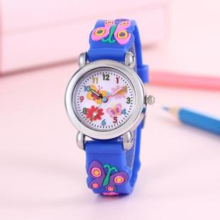 Cross-border cartoon children's sports waterproof watch silicone 3D three-dimensional pointer electronic watch student cute quartz watch