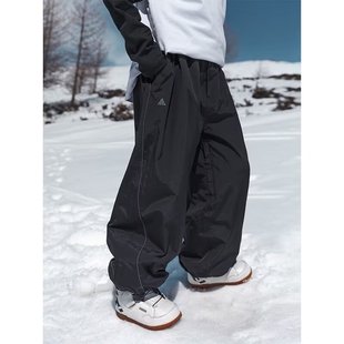 Japanese retro functional waterproof overalls men's spring and autumn fashion brand loose straight wide-leg casual trousers ski pants