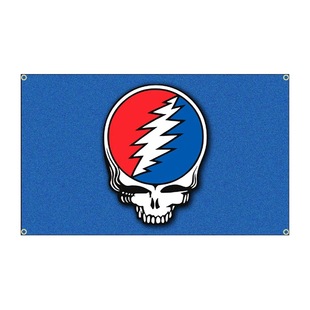 90X150CM 3X5Ft Grateful Dead Flag Psychedelic Rock Skull Flag Decoration
