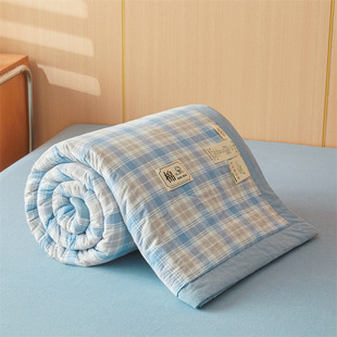 Class A Xinjiang cotton cotton summer quilt 100 cotton machine washable washable air conditioning single double summer thin quilt