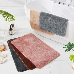 Household simple bathroom door mat bathroom absorbent non-slip mat high plush thickened carpet floor mat can be delivered one piece