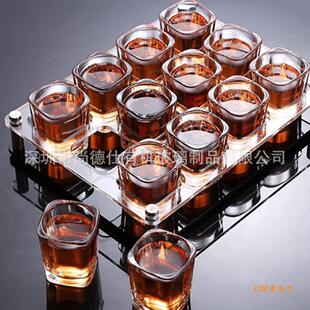 [Magic Sail] Acrylic Tequila Flying Board Base Shooting Tray for Whiskey Brandy Vodka