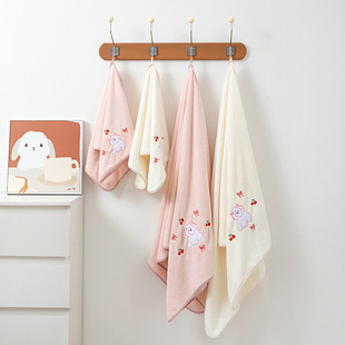 Factory wholesale rich dog printing towel bath towel dry hair cap coral fleece absorbent soft household bath towel